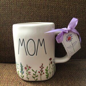 NWT Rae Dunn MOM Mug w/ Flowers & Butterfly Mother's Day Gift